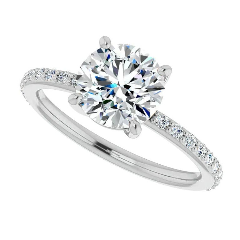Moissanite Engagement Ring Set 2.0 CT Round, Handmade 925 Silver Ring, Solitaire Ring Set, Bridal Promise/Wedding Gifts for Women, Anniversary Ring, VVS1 Colorless Moissanite Moissanite Engagement Ring Set 2.0 CT Round, Handmade 925 Silver Ring, Solitaire Ring Set, Bridal Promise/Wedding Gifts for Women, Anniversary Ring, VVS1 Colorless Moissanite