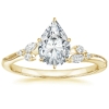 14K Solid Yellow Gold Handmade Engagement Ring 2.0 CT Pear Cut Moissanite Diamond Solitaire Wedding/Bridal Ring Set for Womens/Her Proposes Ring