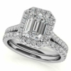 Sterling Silver Genuine Moissanite Engagement Ring, Ethically, Authentically & Organically Sourced 2 CT Emerald Cut, Moissanite Wedding Ring Sets, Anniversary Ring Sterling Silver Genuine Moissanite Engagement Ring, Ethically, Authentically & Organically Sourced 2 CT Emerald Cut, Moissanite Wedding Ring Sets, Anniversary Ring
