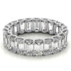 Excellent Emerald Brilliant Cut 2.00 Carat, Moissanite Diamond Promise Band, Prong Set, Eternity Sterling Silver Band, Valentine's Day Jewelry Gift, Customized Ring For Her Excellent Emerald Brilliant Cut 2.00 Carat, Moissanite Diamond Promise Band, Prong Set, Eternity Sterling Silver Band, Valentine's Day Jewelry Gift, Customized Ring For Her