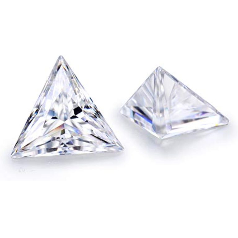 1CT - 100CT Triangle Cut Loose Moissanite Stone for Engagement Ring, Earring, Pendant Jewelry, Gifts | Colorless Moissanite Loose Diamond