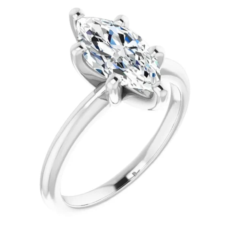 Marquise Cut Moissanite Ring in Silver or Solid Gold, 3 CT Solitaire Design for Women, Bridal Engagement and Wedding Band, Anniversary Present for Her, Timeless Elegance Marquise Cut Moissanite Ring in Silver or Solid Gold, 3 CT Solitaire Design for Women, Bridal Engagement and Wedding Band, Anniversary Present for Her, Timeless Elegance