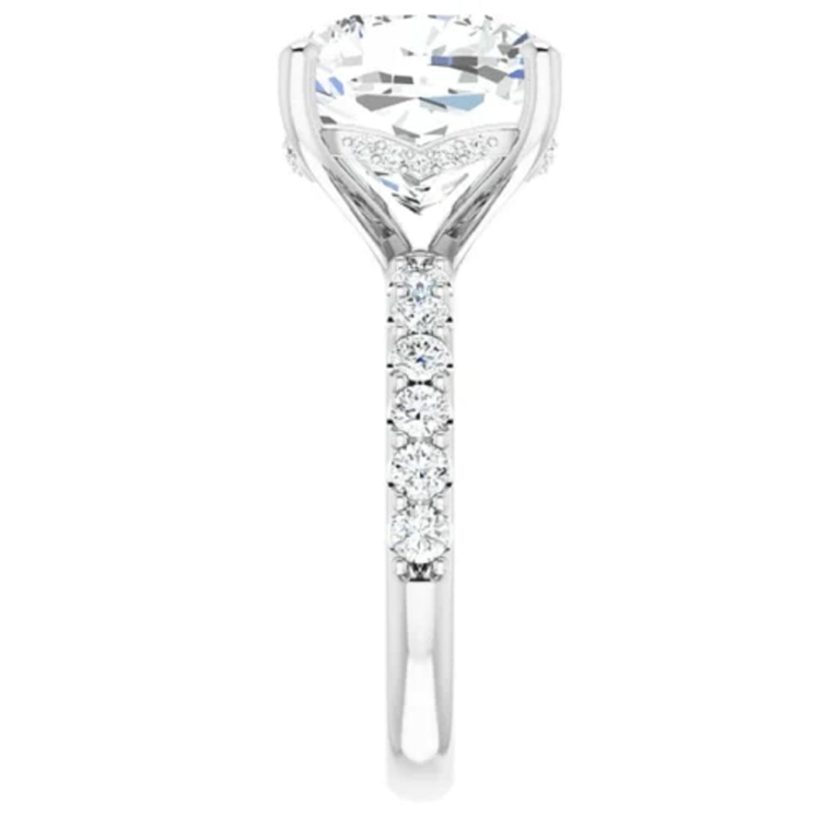 6 CT Cushion Moissanite Ring in Silver or Solid Gold for Women, Solitaire Engagement and Wedding Band, Gift for Anniversary Promise to Her, Timeless Solitaire Design 6 CT Cushion Moissanite Ring in Silver or Solid Gold for Women, Solitaire Engagement and Wedding Band, Gift for Anniversary Promise to Her, Timeless Solitaire Design