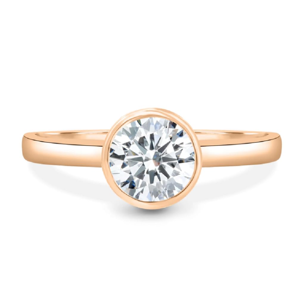 2 Ct  Moissanite Engagement Rings Silver/ Solid Gold Wedding Ring Promise Gifts for Her Round Cut