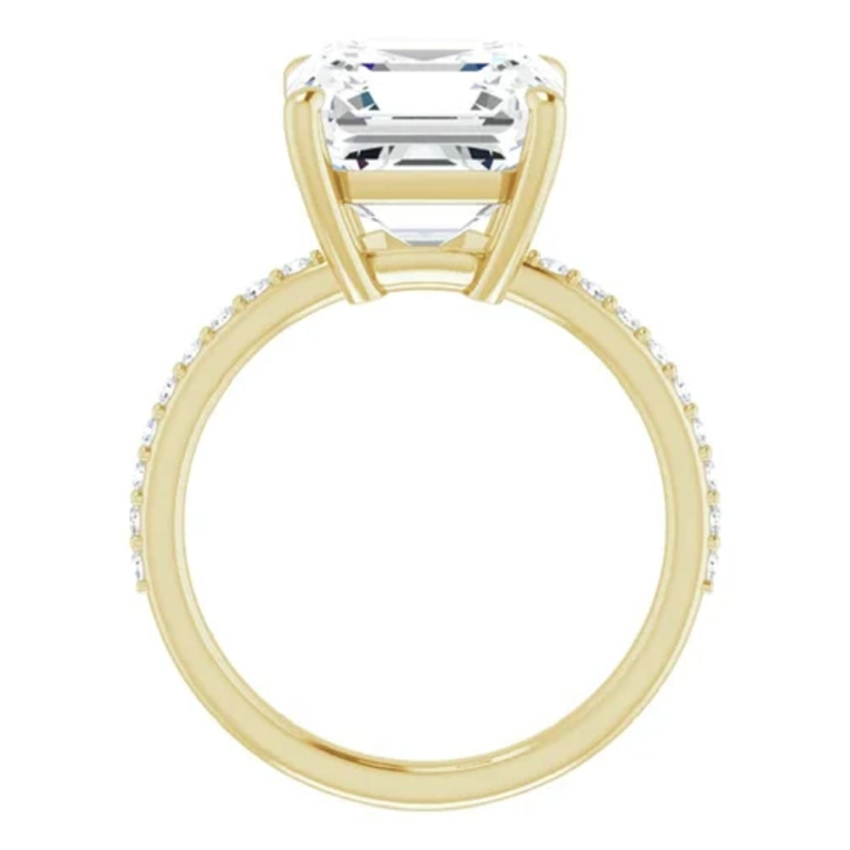 6 CT Asscher-Cut Moissanite Ring for Women, Silver/Solid Gold, Solitaire Engagement and Wedding Ring, Anniversary Promise Gift, Classic Solitaire Design 6 CT Asscher-Cut Moissanite Ring for Women, Silver/Solid Gold, Solitaire Engagement and Wedding Ring, Anniversary Promise Gift, Classic Solitaire Design