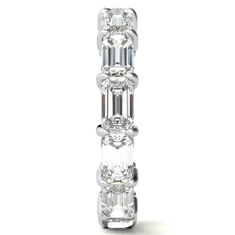 1 TCW Engagement Ring Emerald Cut Wedding Ring Eternity Band Bridal Promise Gifts for Her Moissanite Ring