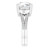 Cushion Cut Moissanite Solitaire Ring, 5 CT - Women's Split Shank Engagement and Bridal Wedding Ring, Anniversary Promise Gifts for Her