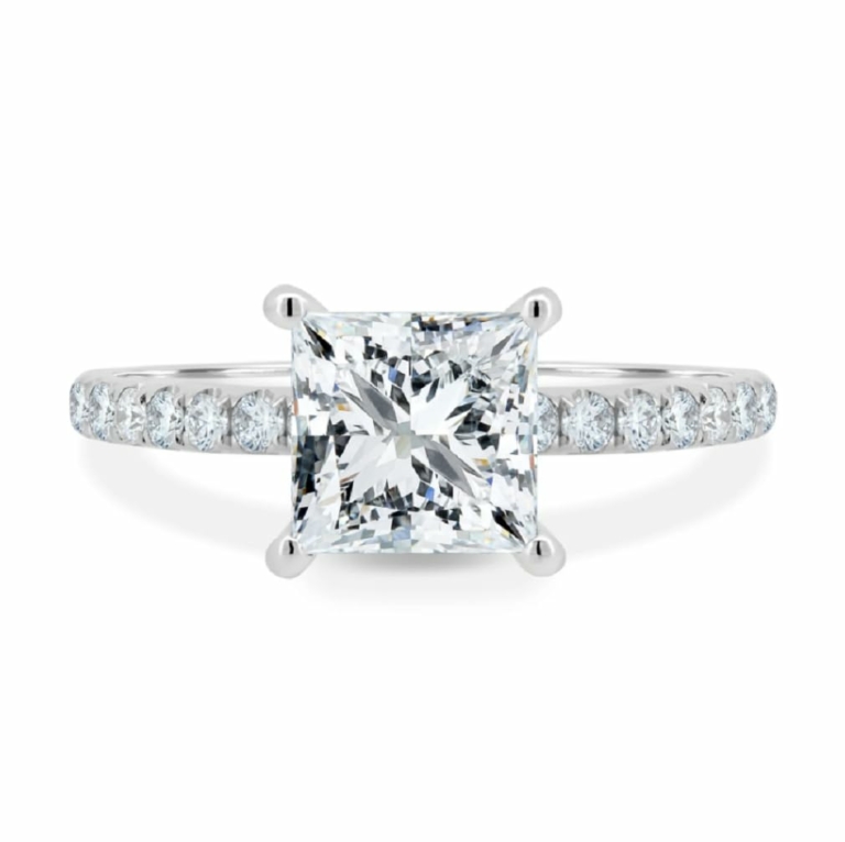 1 CT Solitaire Style Moissanite Rings Hidden Halo Wedding Ring Promise Gifts for Her Princess Cut Engagement Ring 1 CT Solitaire Style Moissanite Rings Hidden Halo Wedding Ring Promise Gifts for Her Princess Cut Engagement Ring