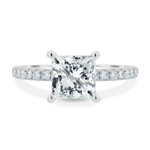2 CT Moissanite Solitaire Wedding Ring Hidden Halo Engagement Ring Promise Gifts for Her Moissanite Princess Cut Rings for Women 2 CT Moissanite Solitaire Wedding Ring Hidden Halo Engagement Ring Promise Gifts for Her Moissanite Princess Cut Rings for Women