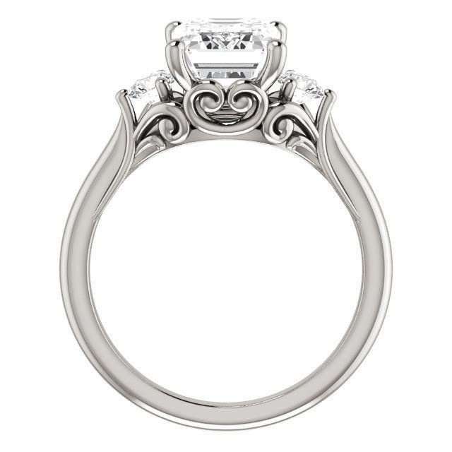 2 CT Wedding Sets For Women Vintage Wedding Rings Silver/Solid Gold Moissanite Emerald Cut Rings for Women Promise Gifts for Her Three Stone Rings for Women
