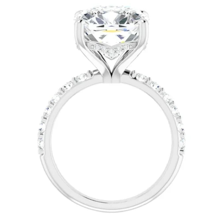 6 CT Cushion Moissanite Ring in Silver or Solid Gold for Women, Solitaire Engagement and Wedding Band, Gift for Anniversary Promise to Her, Timeless Solitaire Design 6 CT Cushion Moissanite Ring in Silver or Solid Gold for Women, Solitaire Engagement and Wedding Band, Gift for Anniversary Promise to Her, Timeless Solitaire Design