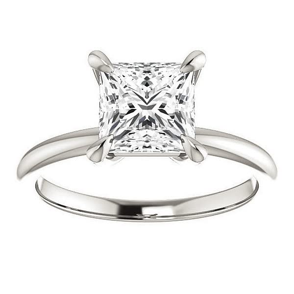 2 CT Moissanite Ring Anniversary Princess Cut Solitaire Engagement Ring Wedding Ring for Her Silver/Solid Gold Promise Gifts for Her Moissanite Classic Wedding Ring 2 CT Moissanite Ring Anniversary Princess Cut Solitaire Engagement Ring Wedding Ring for Her Silver/Solid Gold Promise Gifts for Her Moissanite Classic Wedding Ring
