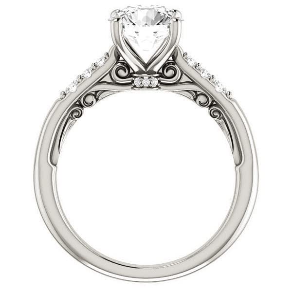 3 CT Round Cut Moissanite Ring Engagement Ring Solitaire Vintage Wedding Rings Silver/Solid Gold Promise Gifts for Her Wedding Ring Set Anniversary