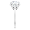 6 CT Oval Moissanite Solitaire Ring in Silver/Solid Gold for Women - Three Stone Design for Engagement, Bridal, and Anniversary Gifting