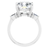 Cushion Cut Moissanite Solitaire Ring, 6 CT for Women - Bridal Wedding Engagement Ring, Anniversary Promise Gifts for Her, Classic Solitaire Style