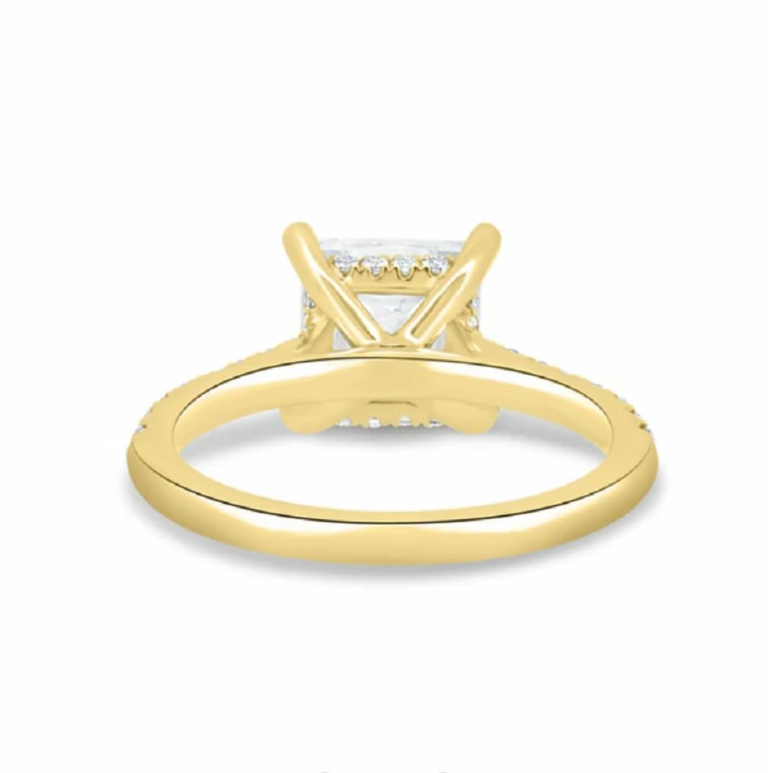 3 CT Princess Cut Engagement Ring Silver/Solid Gold Engagement Ring for Women Promise Gifts for Her Moissanite Ring
