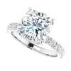 4 Carat Cushion-Cut Moissanite Solitaire Ring in Silver or Gold for Women, Perfect for Engagement, Wedding, or Anniversary, Elegant Gift for Her
