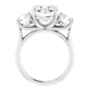 6 CT Oval Moissanite Solitaire Ring in Silver/Solid Gold for Women - Three Stone Design for Engagement, Bridal, and Anniversary Gifting