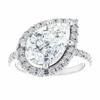 Moissanite Halo Rings 1 Ct Pear Cut Moissanite Rings Promise Gifts for Her Antique Wedding Ring for Her