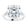Moissanite Solitaire Ring, 5 CT Round Cut - Women's Bridal Wedding Engagement Ring, Anniversary Promise Gifts, Classic Solitaire Style