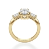 1.5 Carat Moissanite Ring Oval Shape Three Stone Cut Moissanite Silver/Solid Gold Wedding Rings Promise Gifts for Her Womens Bridal Ring