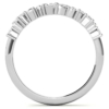 0.40 TCW Engagement Ring Half-Eternity Band Wedding Ring Baguette & Round Cut Rings for Women Silver/Solid Gold Promise Gifts for Her Moissanite Engagement Ring