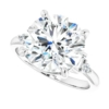 Moissanite Solitaire Ring, 5 CT Round Cut - Women's Bridal Wedding Engagement Ring, Anniversary Promise Gifts, Classic Solitaire Style