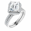 2 CT Silver/Solid Gold Moissanite Halo Ring Moissanite Wedding Ring Sets for Women Promise Gifts for Her Emerald Shape Moissanite Engagement Ring 2 CT Silver/Solid Gold Moissanite Halo Ring Moissanite Wedding Ring Sets for Women Promise Gifts for Her Emerald Shape Moissanite Engagement Ring