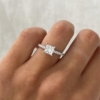 3 CT Princess Cut Engagement Ring Silver/Solid Gold Engagement Ring for Women Promise Gifts for Her Moissanite Ring