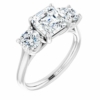Three Carat Asscher Cut Moissanite Ring, Engagement Wedding, Solid Gold/Silver, Three Stone Promise Ring for Women Three Carat Asscher Cut Moissanite Ring, Engagement Wedding, Solid Gold/Silver, Three Stone Promise Ring for Women