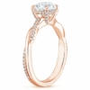 1 CT Radiant Cut Moissanite Women's Ring in Silver/Gold, Solitaire Engagement & Bridal Wedding Band with Twisted Shank, Anniversary Promise Gift for Her