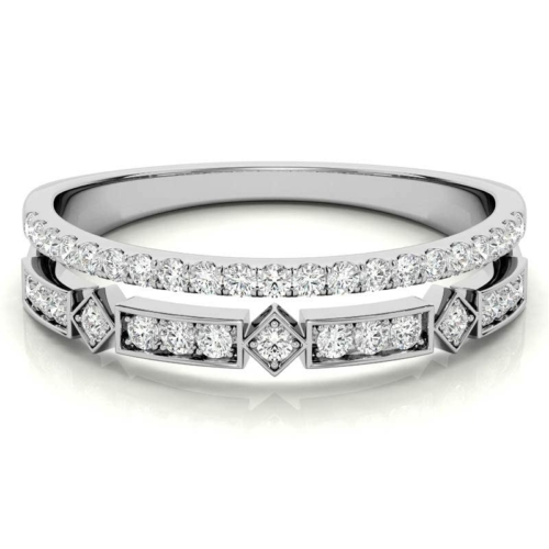 Engagement Ring Round Cut Silver/Solid Gold Moissanite Ring 0.25 TCW Engagement Rings Promise Gifts for Her Half-Eternity Band Engagement Rings for Women Engagement Ring Round Cut Silver/Solid Gold Moissanite Ring 0.25 TCW Engagement Rings Promise Gifts for Her Half-Eternity Band Engagement Rings for Women