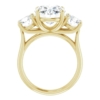 4 CT Oval Moissanite Ring in Silver/Solid Gold for Women - Engagement Solitaire with Three Stone Style, Bridal Wedding Band, and Anniversary Promise Gift