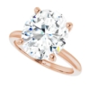 4 CT Oval Moissanite Solitaire Ring in Silver or Solid Gold for Women, Perfect for Engagement and Wedding, Anniversary Present for Her, Classic Solitaire Setting