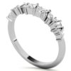 0.40 TCW Engagement Ring Half-Eternity Band Wedding Ring Baguette & Round Cut Rings for Women Silver/Solid Gold Promise Gifts for Her Moissanite Engagement Ring