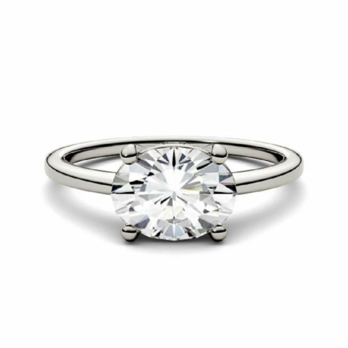 Oval Cut Moissanite Solitaire Ring, 2 CT - Women's Classic Style Engagement and Bridal Wedding Ring, Anniversary Promise Gifts for Her Oval Cut Moissanite Solitaire Ring, 2 CT - Women's Classic Style Engagement and Bridal Wedding Ring, Anniversary Promise Gifts for Her