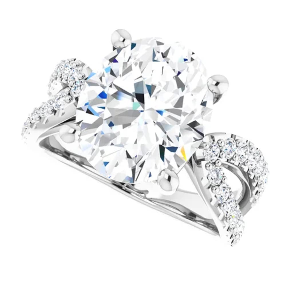 5 CT Oval Shape Rings for Women Silver/Solid Gold Solitaire Engagement Ring for Women Promise Gifts for Her Moissanite Ring