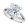 Cushion Cut Moissanite Solitaire Ring, 5 CT - Women's Split Shank Engagement and Bridal Wedding Ring, Anniversary Promise Gifts for Her