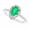Wedding Rings for Women Silver/Solid Gold 2 CT Engagement Ring Halo Rings for Women Promise Gifts for Her Pear Shape Engagement Rings for Women