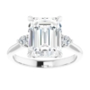 3 CT Emerald-Shaped Moissanite Ring in Silver or Solid Gold for Women, Three-Stone Engagement and Wedding Band, Anniversary Gift Idea for Her, Elegant Three Stone Design 3 CT Emerald-Shaped Moissanite Ring in Silver or Solid Gold for Women, Three-Stone Engagement and Wedding Band, Anniversary Gift Idea for Her, Elegant Three Stone Design