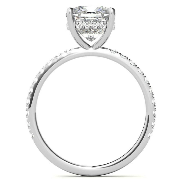 2 CT Hidden Halo Wedding Cushion Cut Moissanite Rings for Women Silver/Solid Gold Promise Gifts for Her Solitaire Moissanite Ring 2 CT Hidden Halo Wedding Cushion Cut Moissanite Rings for Women Silver/Solid Gold Promise Gifts for Her Solitaire Moissanite Ring