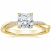 3 Carat Radiant Moissanite Solitaire Ring for Women in Silver or Gold, Engagement and Wedding Band, Anniversary Gift with a Twisted Band Design 3 Carat Radiant Moissanite Solitaire Ring for Women in Silver or Gold, Engagement and Wedding Band, Anniversary Gift with a Twisted Band Design