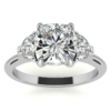 3 CT Cushion Cut Moissanite Ring | Women's Bridal Engagement Gifts - Three Stone Style Wedding Rings