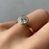 2 Ct Moissanite Engagement Rings Silver/ Solid Gold Wedding Ring Promise Gifts for Her Round Cut 2 Ct Moissanite Engagement Rings Silver/ Solid Gold Wedding Ring Promise Gifts for Her Round Cut