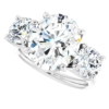6 CT Oval Moissanite Solitaire Ring in Silver/Solid Gold for Women - Three Stone Design for Engagement, Bridal, and Anniversary Gifting