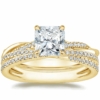 3 Carat Radiant Moissanite Solitaire Ring for Women in Silver or Gold, Engagement and Wedding Band, Anniversary Gift with a Twisted Band Design 3 Carat Radiant Moissanite Solitaire Ring for Women in Silver or Gold, Engagement and Wedding Band, Anniversary Gift with a Twisted Band Design