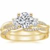 1 Carat Engagement Ring Set Round Cut Engagement Ring Moissanite Three Stone Promise Gifts for Her Womens Vintage Wedding Rings