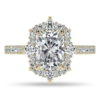 1.5 CT Radiant Shape Halo Engagement Ring Silver/Solid Gold Antique Rings for Women Wedding Rings Promise Gifts for Her Women