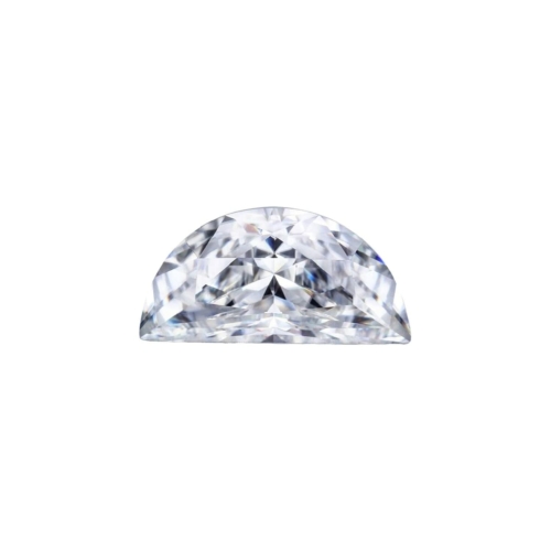 1CT - 100CT Half-Moon Cut Loose Moissanite Stone for Engagement Ring, Earring, Pendant Jewelry, Gifts | Colorless Moissanite Loose Diamond