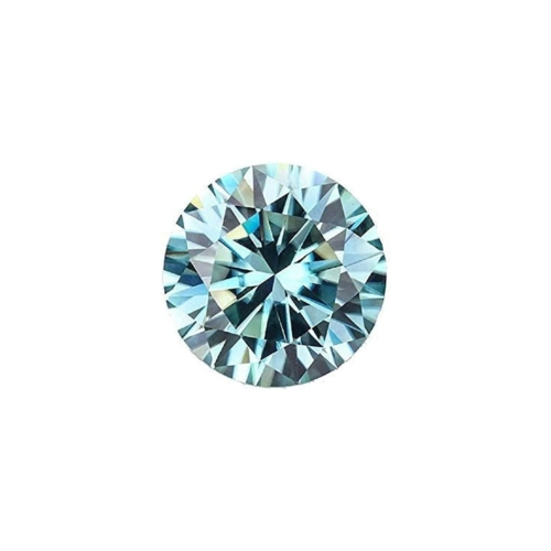 1CT - 100CT Round Cut Loose Moissanite Stone for Engagement Ring, Earring, Pendant Jewelry, Gifts | Light Blue Moissanite Loose Diamond